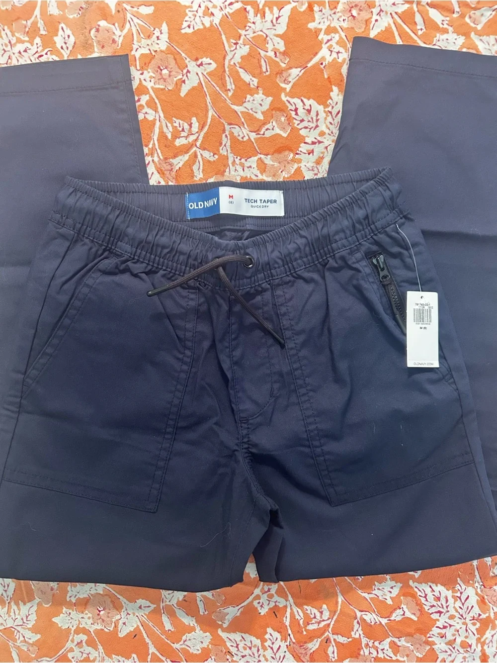 Old Navy Boys Navy Tech Taper Track Pants